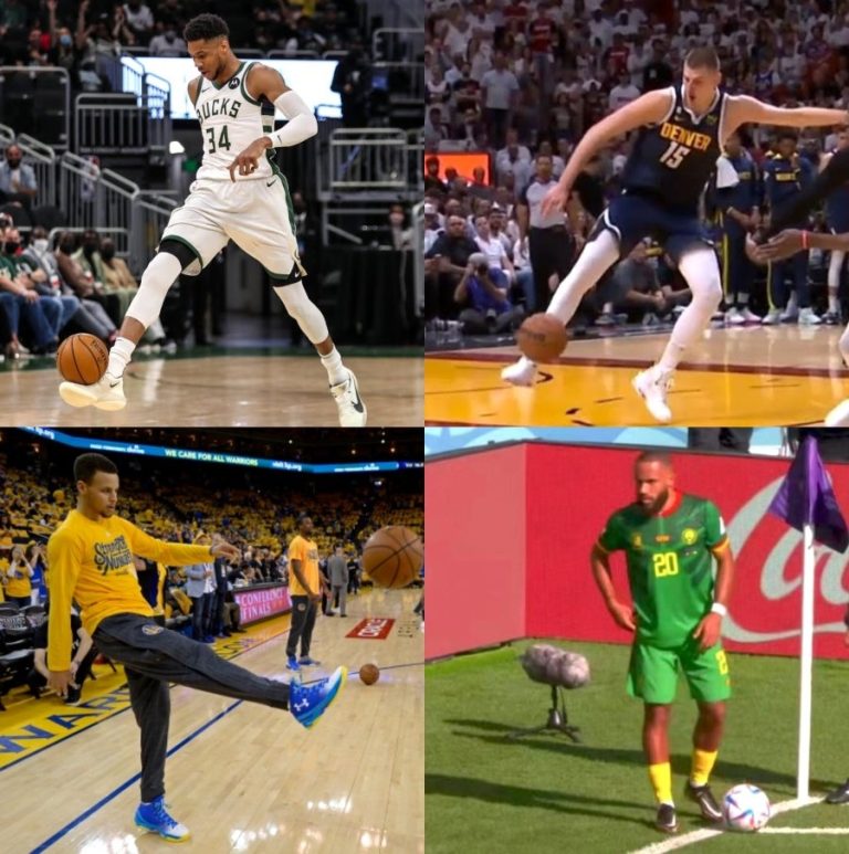 Is it you in the lower right corner of the four basketball stars who can earn 0.7 billion yuan a year after learning that playing football? Lao Zhan?